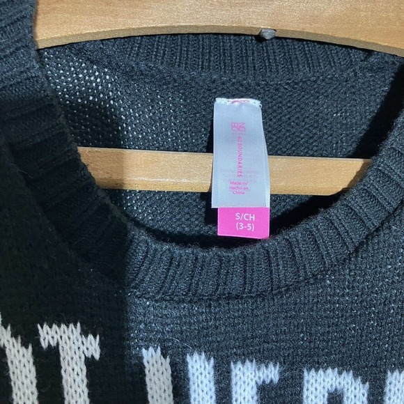 Ugly Christmas Sweater Size S Black/multicolored Sleeves Preowned Unicorn Santa - Picture 3 of 8